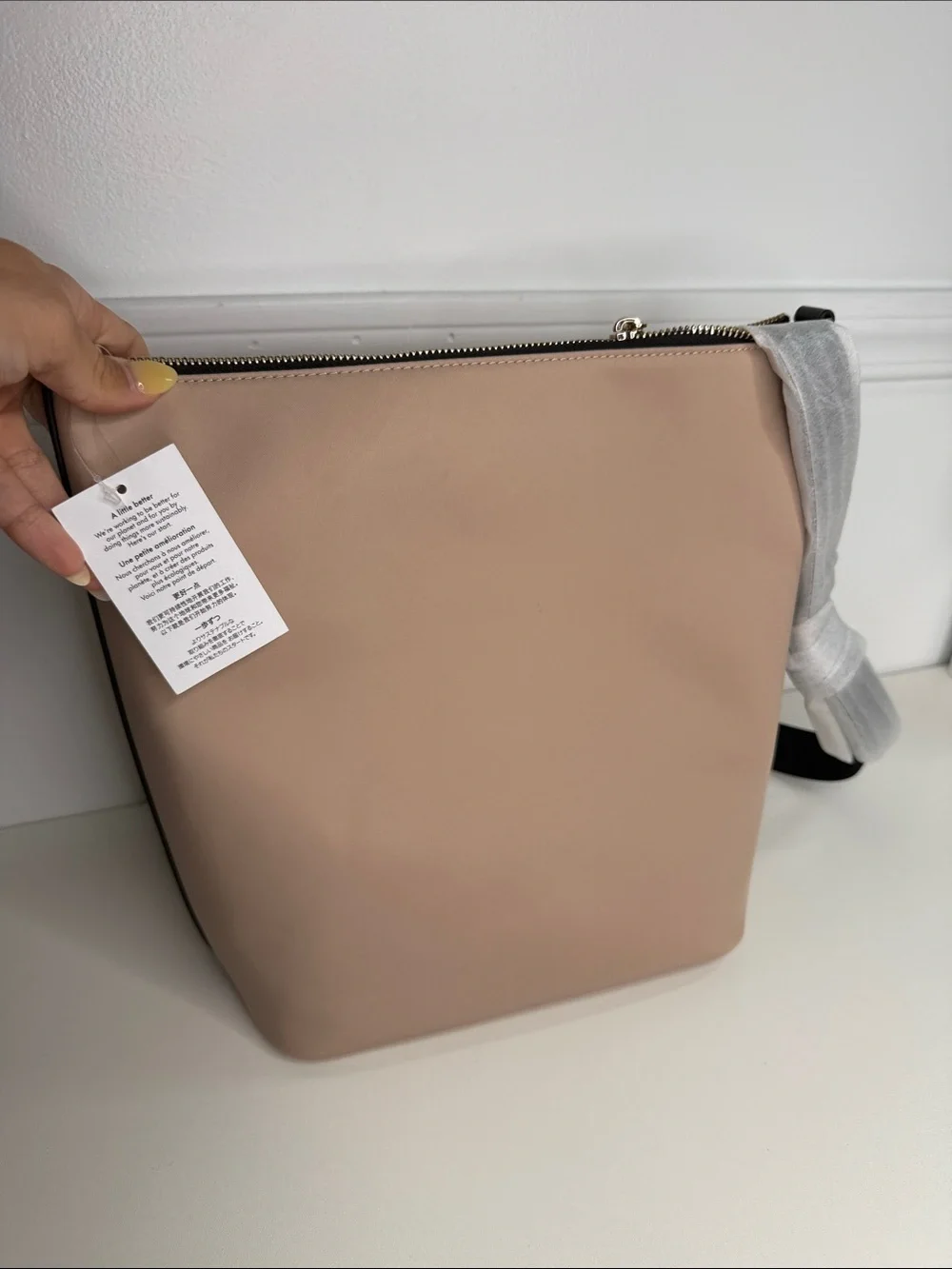 NWT Kate spade Chelsea large duffle crossbody purse warm biege multi